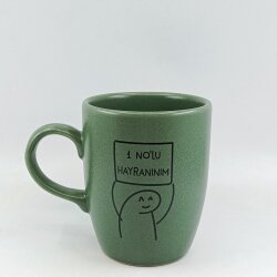 1 NOLU HAYRANINIM-OVAL KUPA - YEŞİL SAP YEŞİL GÖVDE YEŞİL İÇ - 