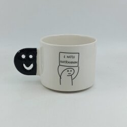1 NOLU HAYRANINIM-SMİLE KUPA - SİYAH SAP - 