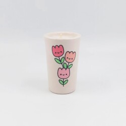 3 LALE-SERAMİK PANDORA MUM - TEKLİ - 