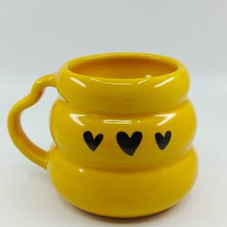 3 SİYAH KALP-KOVAN KUPA - SARI SAP SARI GÖVDE - 