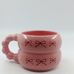 3LÜ KIRMIZI KURDELE-HARMONİ KUPA - PEMBE SAP PEMBE GÖVDE - 