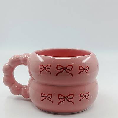 3LÜ KIRMIZI KURDELE-HARMONİ KUPA - PEMBE SAP PEMBE GÖVDE - 1