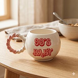 90S BABY-BALONCUK KUPA - PEMBE SAP - 