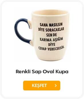 RENKLİ SAP OVAL KUPA