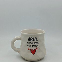 ABLA KÜÇÜK ANNE-KAMPANYALI KUPA - TRANSPARAN ELMAS ÇAY FİNCANI - 