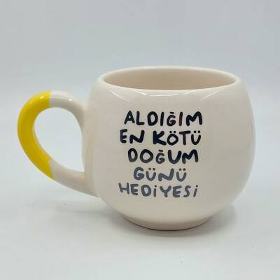 ALDIĞIM EN KÖTÜ DOĞUM GÜNÜ HEDİYESİ-BALON KUPA - SARI SAP - 1