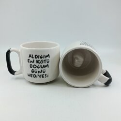 ALDIĞIM EN KÖTÜ DOĞUM GÜNÜ HEDİYESİ-NAH KUPA - SİYAH SAP - 