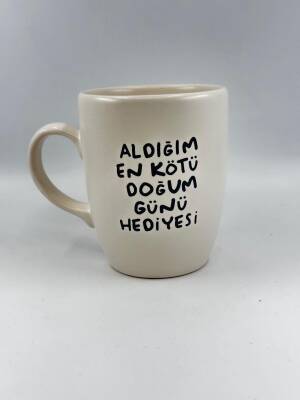 ALDIĞIM EN KÖTÜ DOĞUM GÜNÜ HEDİYESİ-OVAL KUPA - TRANSPARAN SAP - 1