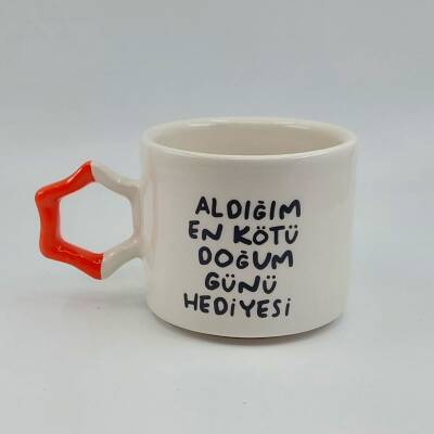 ALDIĞIM EN KÖTÜ DOĞUM GÜNÜ HEDİYESİ-YILDIZ KUPA - KIRMIZI SAP - 1
