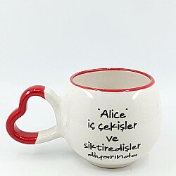 ALİCE İÇ ÇEKİŞLER DİYARINDA-AMOUR KUPA - KIRMIZI SAP KIRMIZI TURNET - 