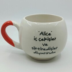 ALİCE İÇ ÇEKİŞLER DİYARINDA-BALON KUPA - TURUNCU SAP - 