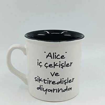 ALİCE İÇ ÇEKİŞLER DİYARINDA-İDA KUPA - TRANSPARAN SAP TRANSPARAN GÖVDE SİYAH İÇ - 1
