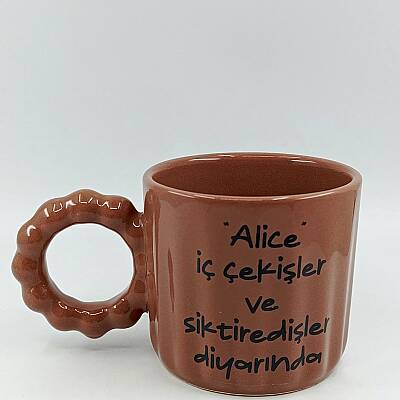 ALİCE İÇ ÇEKİŞLER DİYARINDA-PRENSES KUPA - KAHVERENGİ GÖVDE KAHVERENGİ SAP - 1