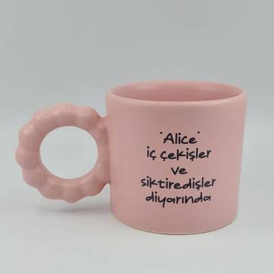 ALİCE İÇ ÇEKİŞLER DİYARINDA-PRENSES KUPA - PEMBE GÖVDE PEMBE SAP - 1