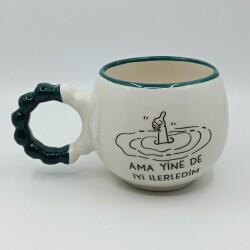 AMA YİNE DE İYİ İLERLEDİM-PUF KUPA - YEŞİL SAP YEŞİL TURNET - 