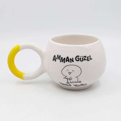AMMAN GÜZEL YAVAŞ YÜRÜ-2-BALONCUK KUPA - SARI SAP - 1