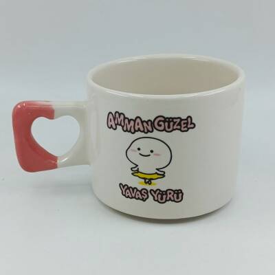 AMMAN GÜZEL YAVAŞ YÜRÜ-KALP KUPA - PEMBE SAP - 1