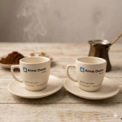 ANNE DUASI-İKİLİ TÜRK KAHVESİ FİNCANI - TRANSPARAN - 1