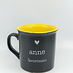 ANNE FAVORİMSİN-İDA KUPA - SİYAH SAP SİYAH GÖVDE SARI İÇ - 
