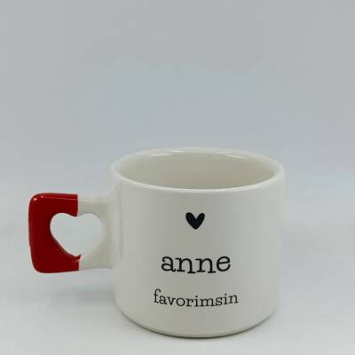 ANNE FAVORİMSİN-KALP KUPA - KIRMIZI SAP - 1
