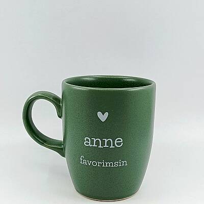 ANNE FAVORİMSİN-OVAL KUPA - YEŞİL SAP YEŞİL GÖVDE YEŞİL İÇ - 1