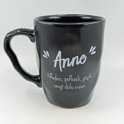 ANNE -KAMPANYALI KUPA - OVAL KULP UZUN SAP SİYAH - 