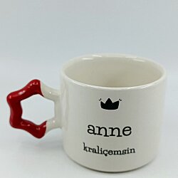 ANNE KRALİÇEMSİN-YILDIZ KUPA - KIRMIZI SAP - 