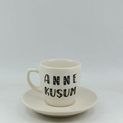 ANNE KUŞUM-KLASİK TÜRK KAHVESİ FİNCANI - TRANSPARAN GÖVDE - 
