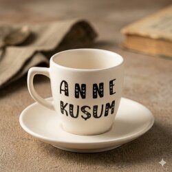 ANNE KUŞUM-KLASİK TÜRK KAHVESİ FİNCANI - TRANSPARAN GÖVDE - 
