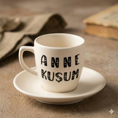 ANNE KUŞUM-KLASİK TÜRK KAHVESİ FİNCANI - TRANSPARAN GÖVDE - 1