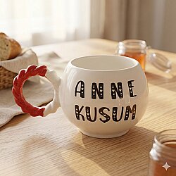 ANNE KUŞUM-ÖRGÜLÜ BALONCUK KUPA - KIRMIZI SAP - 
