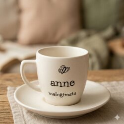 ANNE MELEĞİMSİN-KLASİK TÜRK KAHVESİ FİNCANI - TRANSPARAN GÖVDE - 