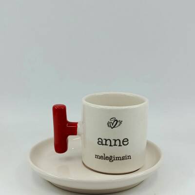 ANNE MELEĞİMSİN-T TÜRK KAHVESİ FİNCANI - KIRMIZI SAP - 1