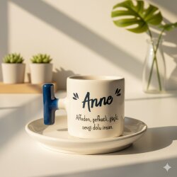 ANNE -T TÜRK KAHVESİ FİNCANI - KOBALT SAP - 