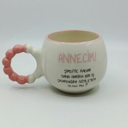 ANNECİM SEN HER KONUDA HAKLISIN-PUF KUPA - PEMBE SAP PEMBE TURNET - 