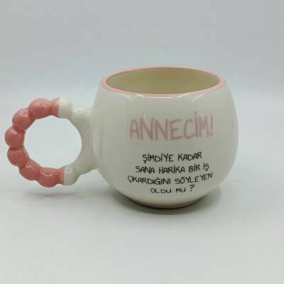 ANNECİM SEN HER KONUDA HAKLISIN-PUF KUPA - PEMBE SAP PEMBE TURNET - 1