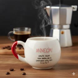 ANNECİM! ŞİMDİYE KADAR SANA - BALON KUPA - KIRMIZI SAP - 
