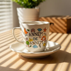 ANNEM DE ANNEM-KLASİK TÜRK KAHVESİ FİNCANI - TRANSPARAN - 