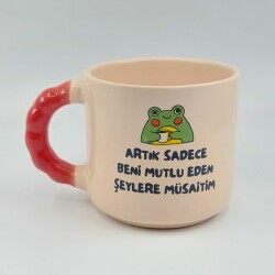 ARTIK SADECE BENİ MUTLU -BONCUK KUPA - YEŞİL SAP - 