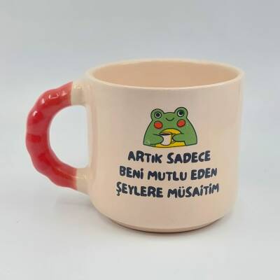 ARTIK SADECE BENİ MUTLU -BONCUK KUPA - YEŞİL SAP - 1