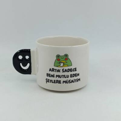 ARTIK SADECE BENİ MUTLU -SMİLE KUPA - SİYAH SAP - 1