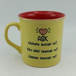 AŞK GİDENE ACIMAK MI?-İDA KUPA - SARI SAP SARI GÖVDE KIRMIZI İÇ - 