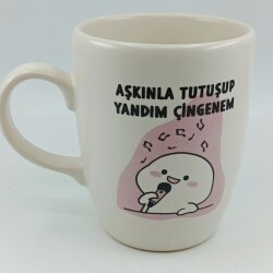 AŞKINLA TUTUŞUP YANDIM - OVAL KUPA - TRANSPARAN SAP - 