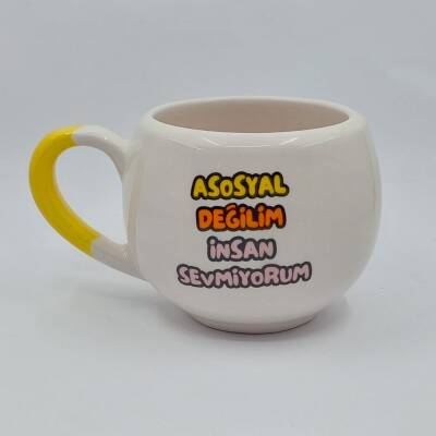 ASOSYAL DEĞİLİM - BALON KUPA - SARI SAP - 1