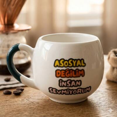 ASOSYAL DEĞİLİM - BALON KUPA - YEŞİL SAP - 1
