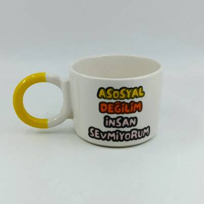 ASOSYAL DEĞİLİM - DÜĞÜM KUPA - SARI SAP - 1