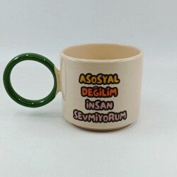 ASOSYAL DEĞİLİM-O KUPA - YEŞİL SAP - 