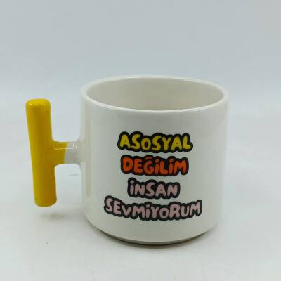 ASOSYAL DEĞİLİM - T KUPA - SARI SAP - 1