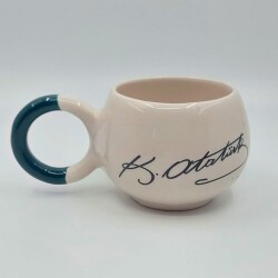 ATATÜRK İMZA - BALONCUK KUPA - YEŞİL SAP - 