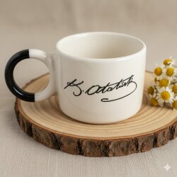 ATATÜRK İMZA - DÜĞÜM KUPA - SİYAH SAP - 